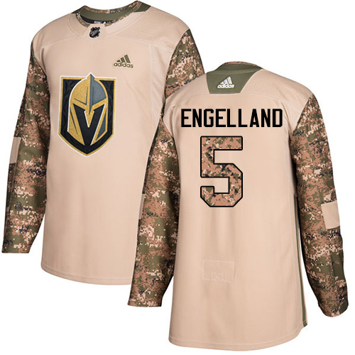 Adidas Golden Knights #5 Deryk Engelland Camo Authentic Veterans Day Stitched NHL Jersey